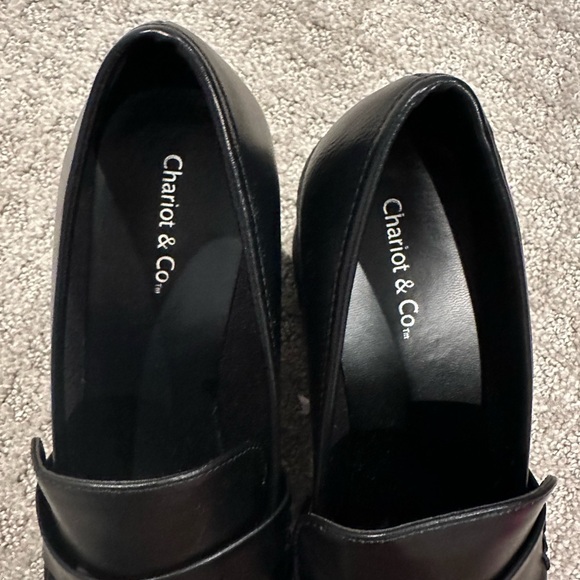 Platform Mary Janes Loafer Heels - Picture 4 of 8